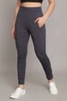 Charcoal Melange Knitted Cotton Blend Joggers image number 3
