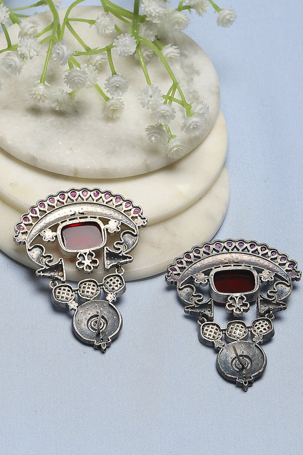 Maroon Brass Drop & Danglers image number 2