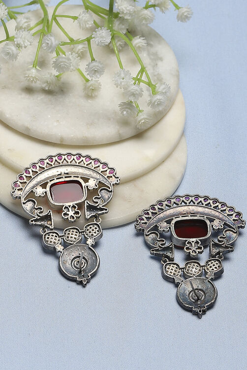 Maroon Brass Drop & Danglers image number 2