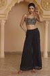 Black Viscose Georgette Bandhani Printed Fusion Set image number 7