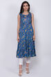 Red Cotton A-Line Printed Kurta image number 4