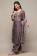 Earthy Green Chanderi Unstitched Suit Set image number 8