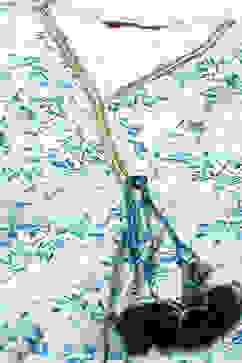 Off White Linen Anarkali Kurta Churidar Suit Set image number 1