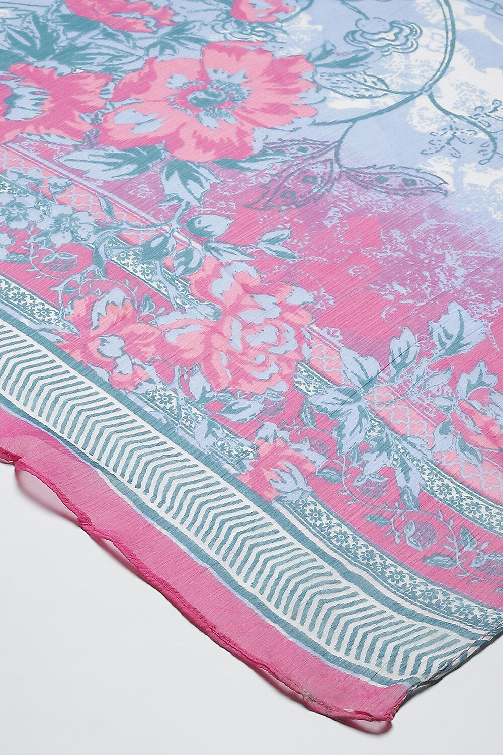 Powder Blue Cotton Straight Kurta Pants Suit Set image number 6