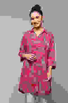 Pink LIVA Printed Top image number 5