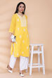 Pink Cotton Chikankari Embroidered Kurta image number 0