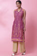 Indigo Cotton Printed Short Kurti image number 2