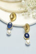 Blue Pearl Drop Earrings image number 0