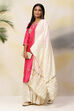 Fuchsia Cotton Silk Straight Kurta Sharara Suit Set image number 7