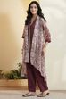 Onion Pink Viscose Rayon Printed Fusion Set image number 4