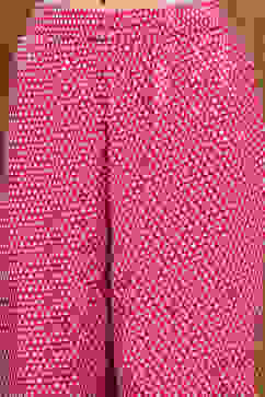 Fuchsia Modal Embroidered Festive Kalidar Suit Set image number 2