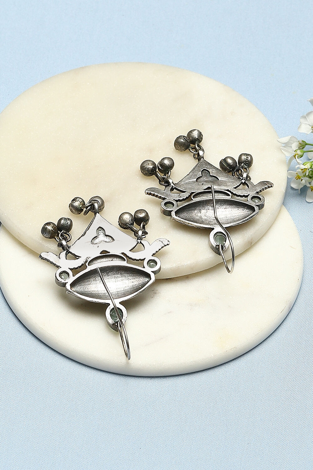 Light Green Brass Earrings image number 2