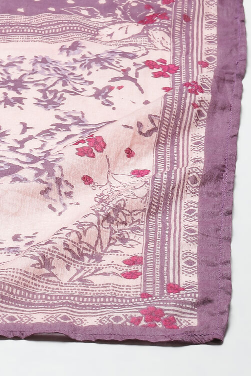 Pink Cotton A-Line Kurta Churidar Suit Set image number 2