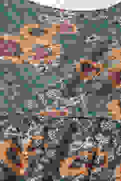 Peacock Blue Cotton Anarkali Kurta Churidar Suit Set image number 1