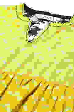 Lemon Cotton Flared Yarndyed Kurta Dress image number 1