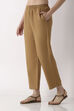 Green-Maroon Viscose Rayon Relaxed Solid Pants image number 2