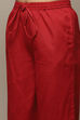 Blue Cotton Blend Straight Kurta Palazzo Suit Set image number 2