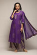 Navy Blue Cotton Straight Printed Kurta Capri Suit Set image number 0