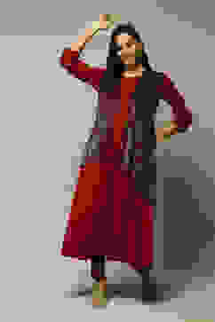 Maroon Acrylic 2 Piece Set image number 6