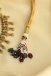 Green Gold Plated Studded Necklace Set image number 6