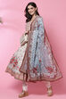 Ecru Cotton Anarkali Kurta Churidar Suit Set image number 0
