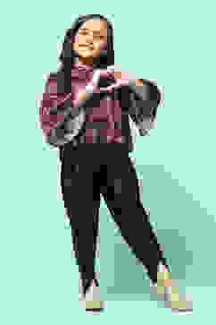 Black Viscose Solid Herem Dhoti image number 0