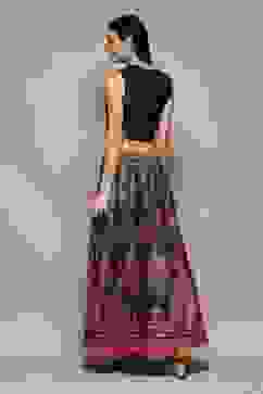 Black Poly Dupion Printed 2 Piece Set image number 4