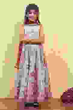 Neutral Cotton Kalidar Lehenga Set image number 5