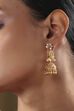 Gold Textured Earrings image number 1