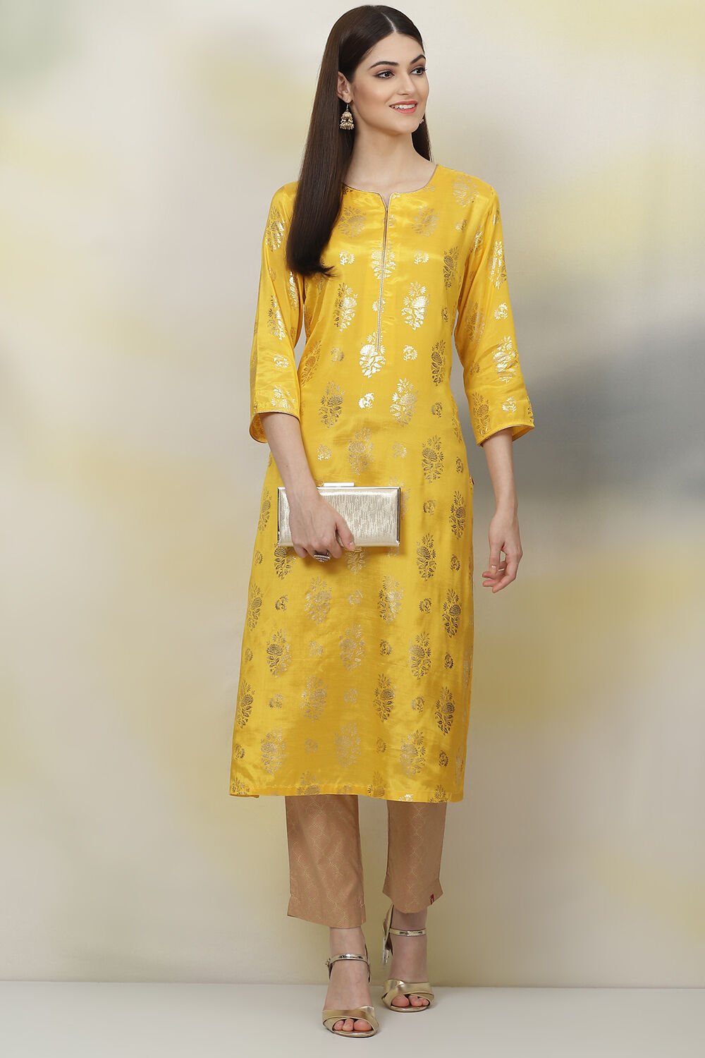 Red Straight Viscose Kurta image number 0