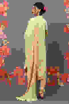 Rohit Bal Beige Cotton Blend Straight Kurta Suit Set image number 4