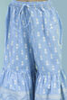 Powder Blue Cotton Tiered Suit Set image number 2