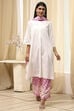 Blue Cotton Straight Suit Set image number 6