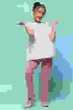 Onion Pink Cotton Lycra Skinny Jeggings image number 0