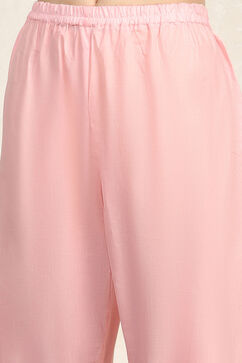 Pink Cotton Digital Print Unstitched Suit Set image number 3