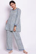 Blue Cotton Printed Loungewear Set image number 4