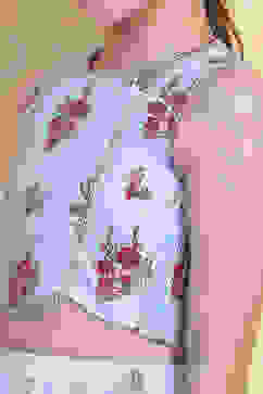 Sky Blue Printed Flared Lehenga Set image number 1