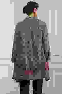 Beige Red Viscose Rayon Relaxed Printed Top image number 3