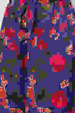 Blue And Off White Cotton Straight Suit Set image number 3