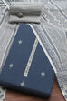 Blue Cotton Woven Unstitched Suit Set image number 0
