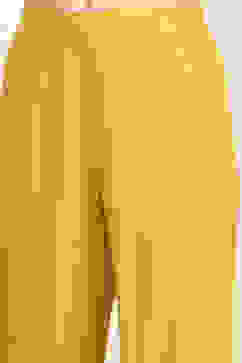 Mustard Linen Blend Digital Print Unstitched Suit Set image number 3