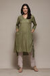 Purple Viscose Straight Solid Kurta image number 0