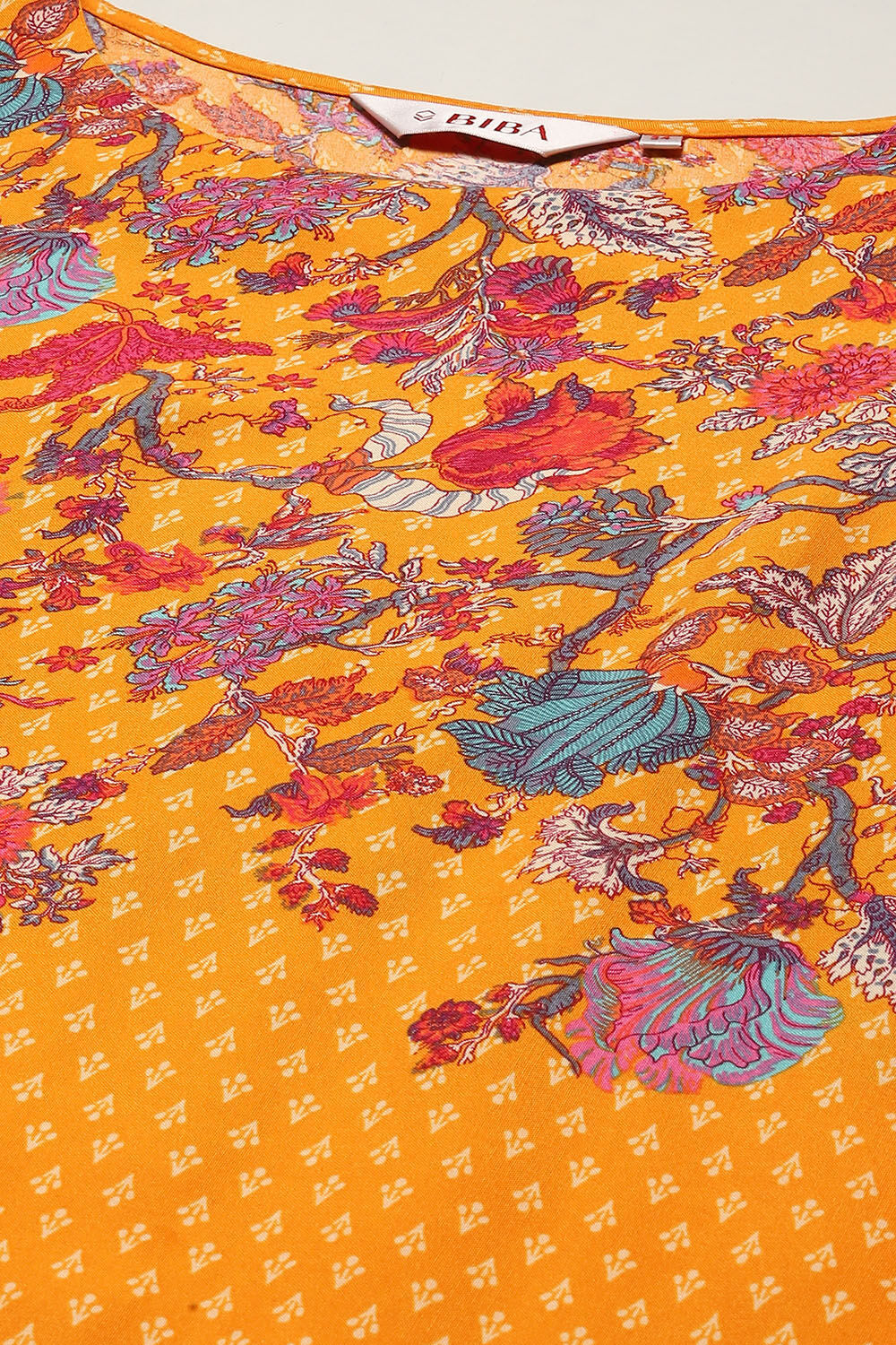 Orange Rayon Asymmetric Kurta Palazzo Suit Set image number 1