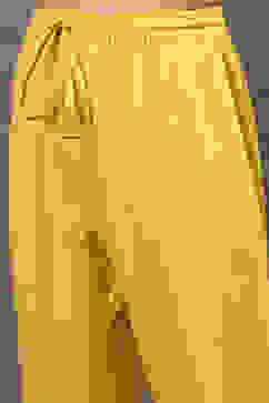 Rohit Bal Mustard Cotton Blend Anarkali Kurta Suit Set image number 2