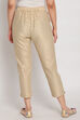 Beige Poly Metallic Cotton Pants image number 4
