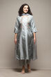 Blue Silk Blend Unstitched Suit Set image number 8