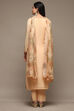 Peach Muslin Lace Unstitched Suit Set image number 6