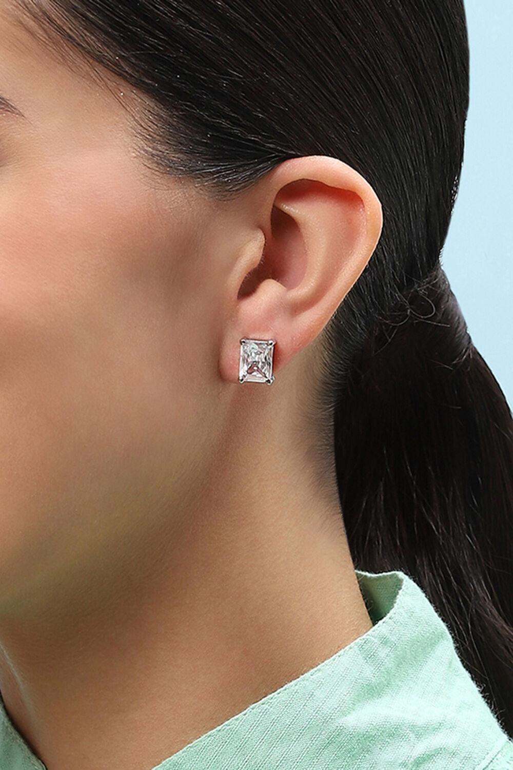 White Brass Earrings image number 1