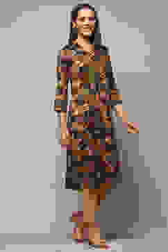 Black Rayon Straight Kurta image number 4