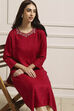 Pink Viscose Rayon Straight Dyed Kurta image number 6